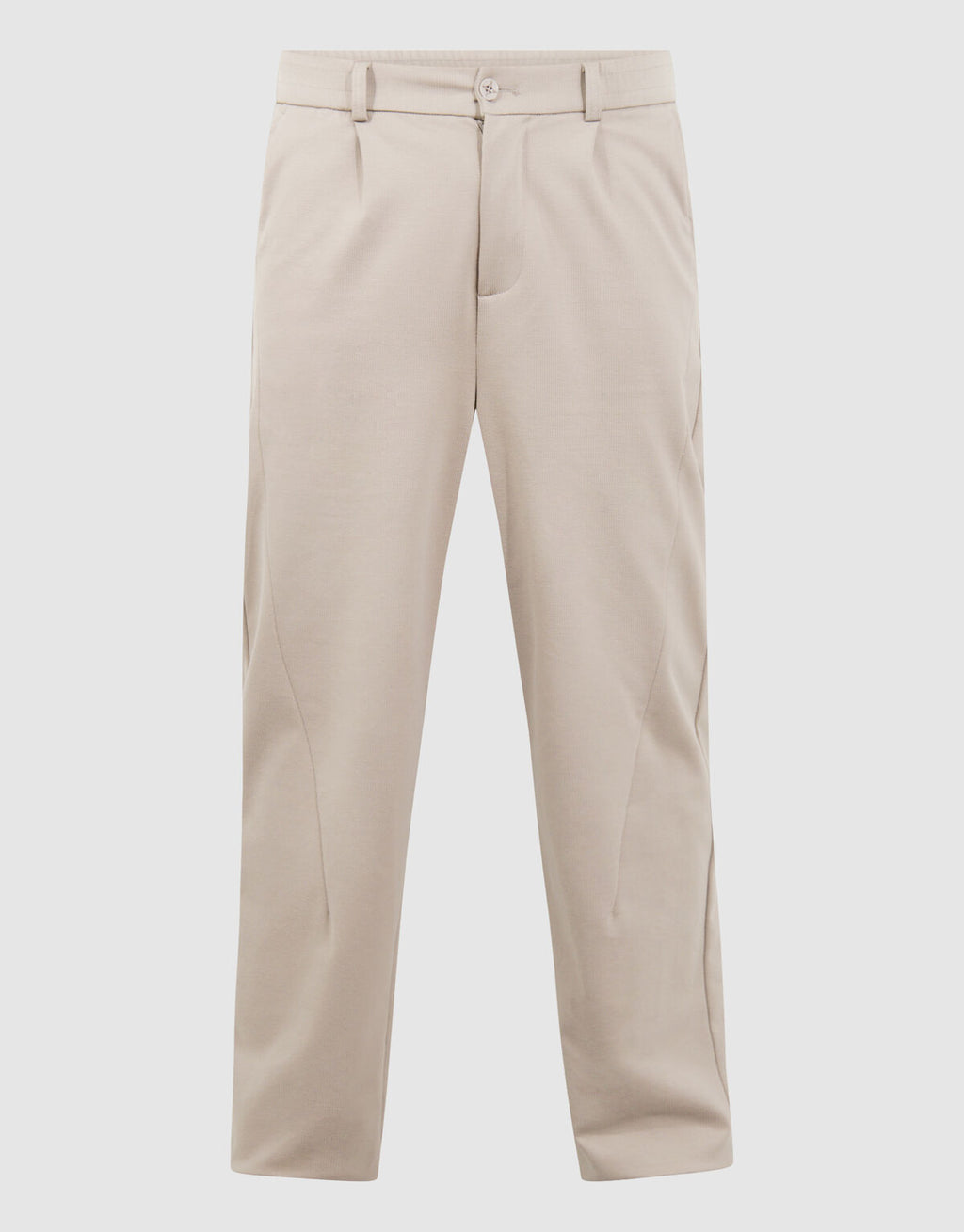 Pleated Regular Fit Broek Lichtbruin