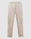 Pleated Regular Fit Broek Lichtbruin