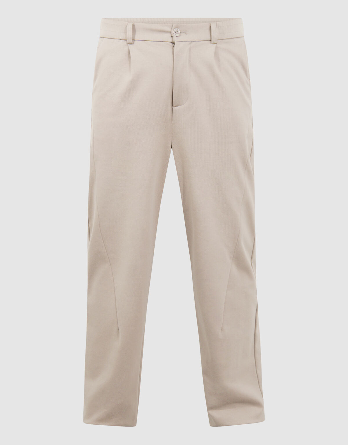 Pleated Regular Fit Broek Lichtbruin