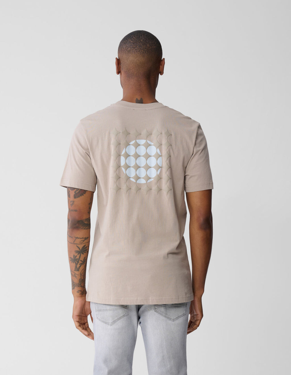 Fading Circle Artwork T-shirt Lichtbruin