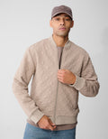 Embroidery Sweat Bomber Jack Lichtbruin