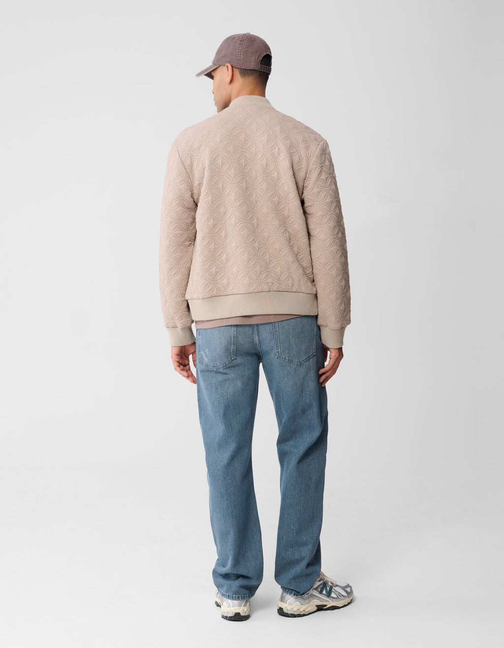 Embroidery Sweat Bomber Jack Lichtbruin