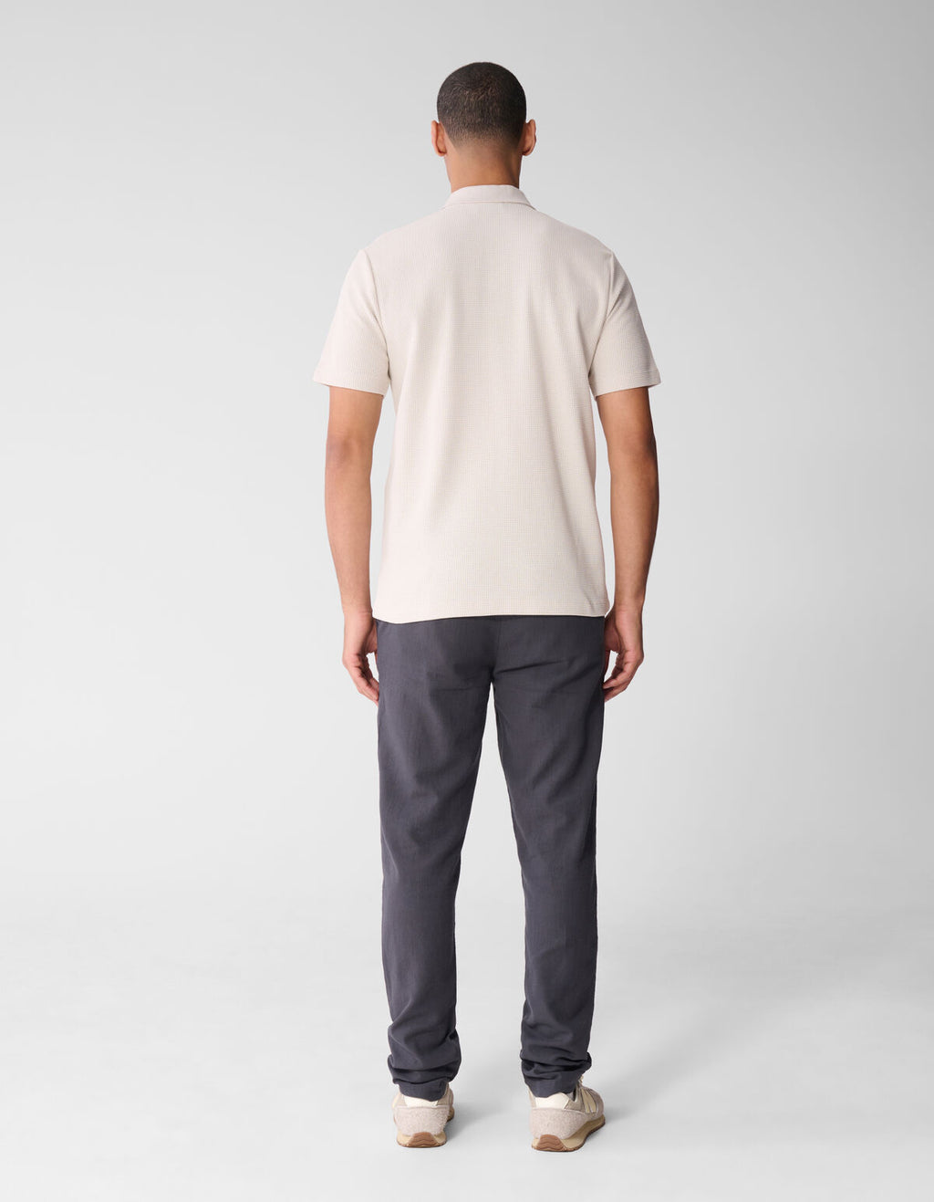 Structuur Regular Fit Broek Donkergrijs
