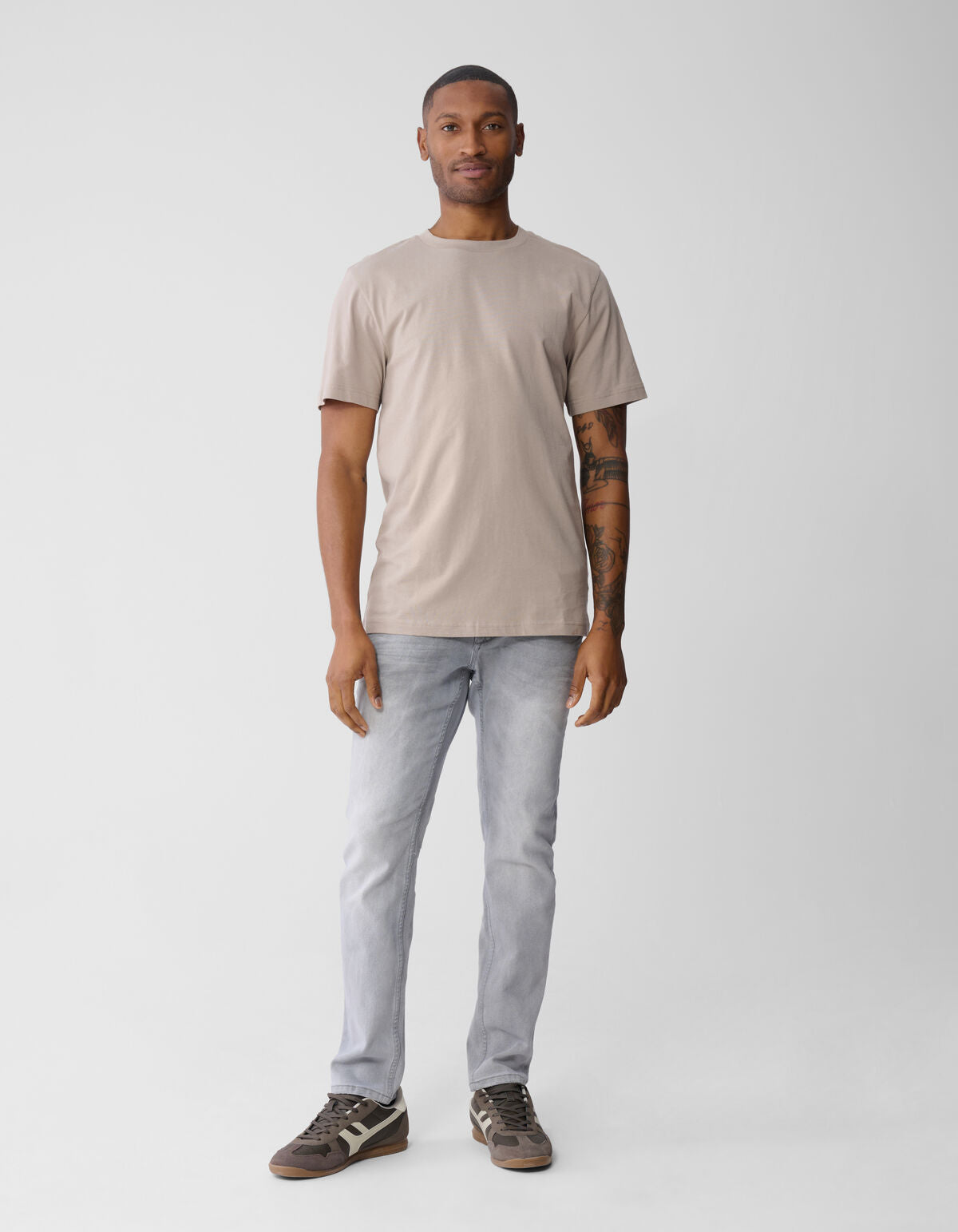 Fading Circle Artwork T-shirt Lichtbruin