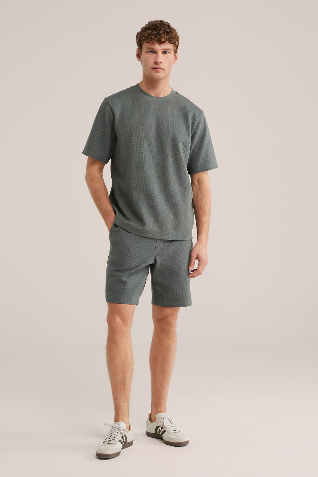 relaxed fit T-shirt met structuur