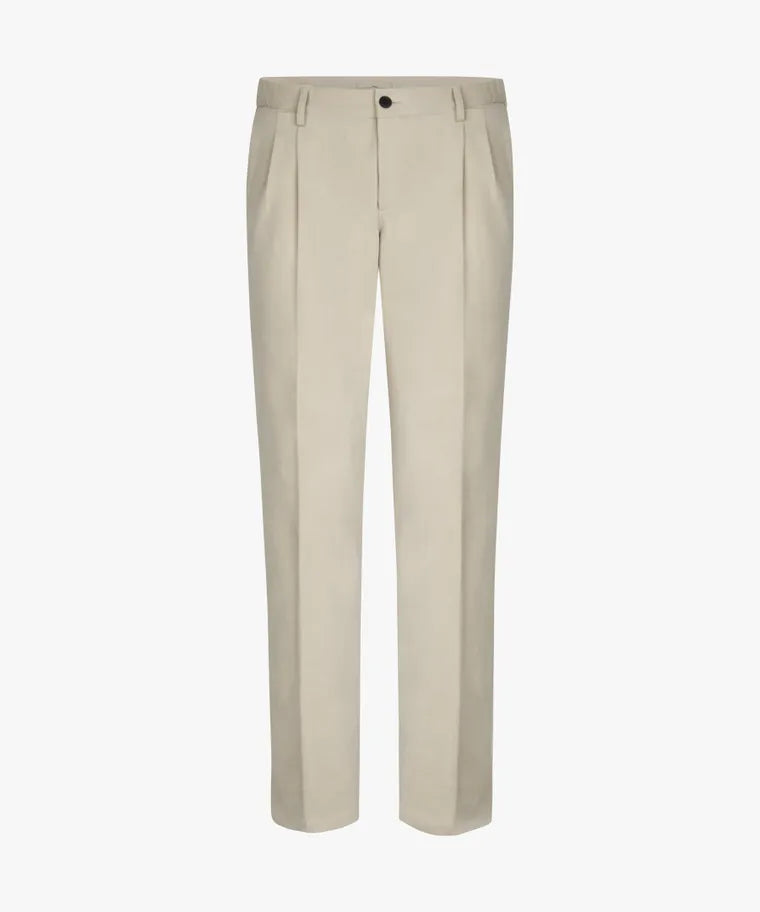Lichtbeige katoenen twill chino